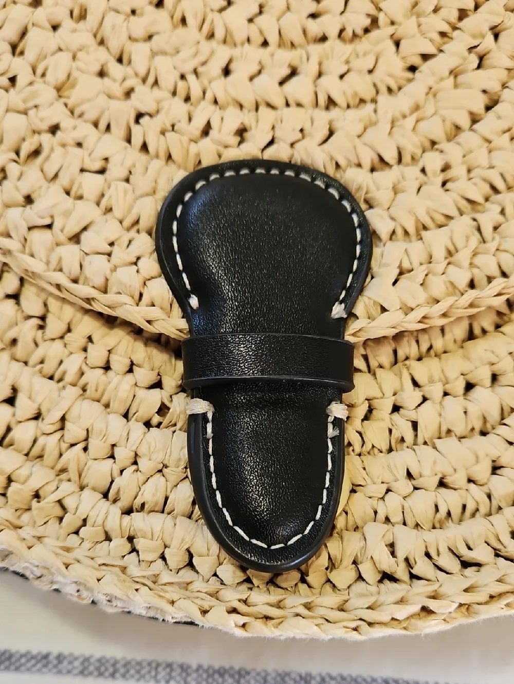 Zara Woven Straw Crossbody Bag with Black Trim - Neutral - Picture 2 of 7